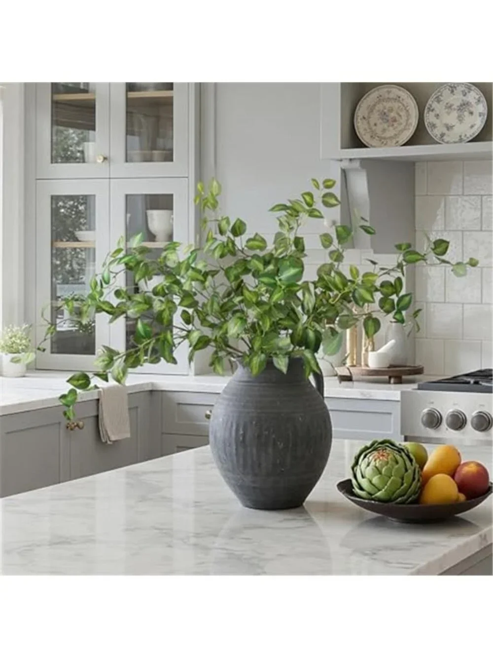 Artificial Eucalyptus Stems Faux Silk Greenery Branches Wedding Home Decor